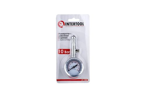 Измеритель давления в шинах Intertool - металлический | AT-1004