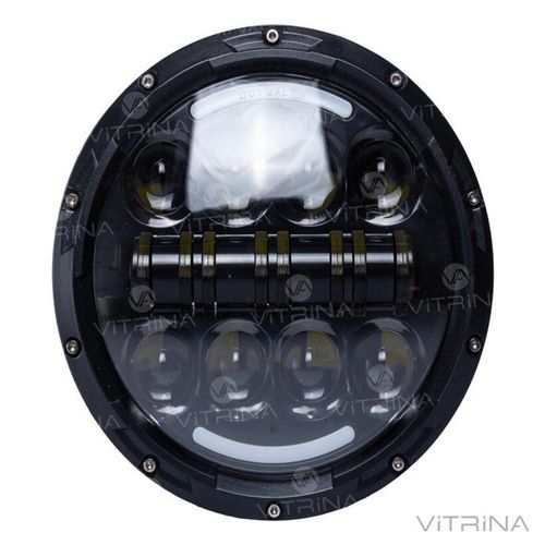 Фара головного світла LED 75 W (ближній + дальній + ходові вогні) 7 дюймів | VTR