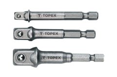 Набір перехідників Topex - 3 шт. (1/4, 3/8, 1/2) | 38D151