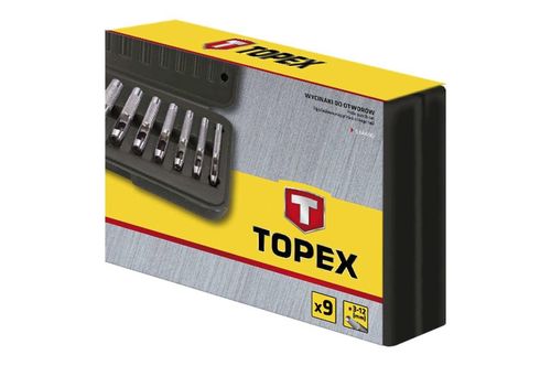 Набор просечек Topex - 9 шт. (3-12 мм) | 03A490