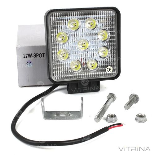 Фара светодиодная квадратная LED (27Вт 12-24В) | 27W R-SPOT (M&Z Factory)