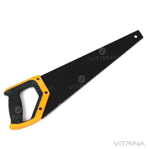 Ножовка по дереву 450 мм тефлон с пластиковой 2-х компонентной рукояткой | СИЛА 320507