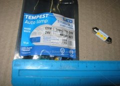 Лампа светодиодная LED софитная C5W 24V T11x31-S8.5 (3 SMD size5050) WARM WHITE | TEMPEST