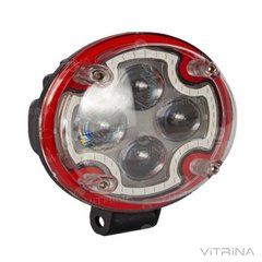 Светодиодная фара LED (ЛЕД) круглая 12W + (LED кольцо + 3D линза) | VTR