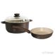 Набор посуды антипригарный Биол - сковорода 220 мм + кастрюля 3 л мокко | M22PC