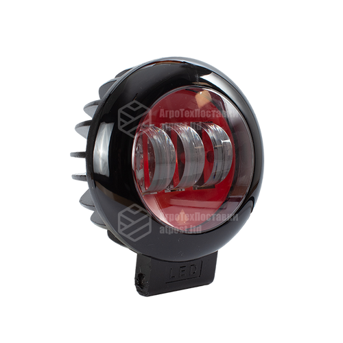 Світлодіодна фара LED (ЛІД) кругла 30W (3 діода) red | VTR