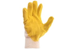 Перчатки рабочие стекольщика (желтая) 10,5 Intertool | SP-0002W