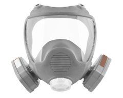 Повнолицева маска з двома хімічними фільтрами трапеція А1 кріплення фільтра різьблення аналог Сталкер-3 | VTR (Україна) RZ-9122