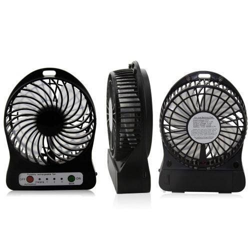 Вентилятор настольный mini fan XSFS-01 с аккумулятором 18650 Black