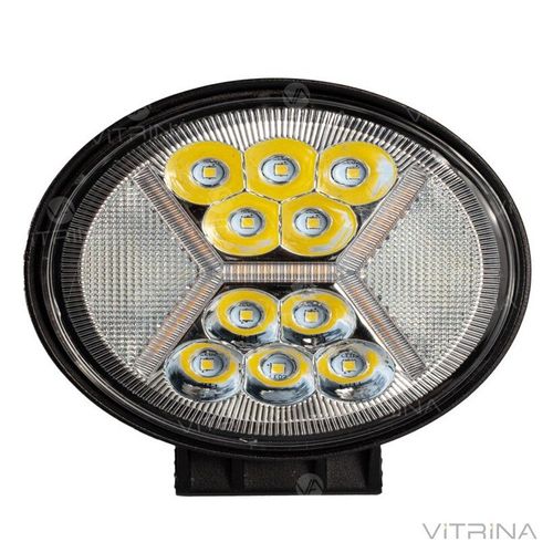 Светодиодная фара LED (ЛЕД) круглая 42W (+ led х + strobe light) | VTR