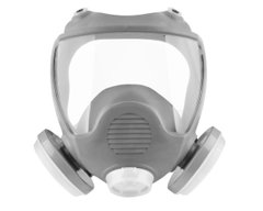 Повнолицева маска з двома аерозольними круглими фільтрами Р2 (N95) кріплення фільтра різьблення аналог Сталкер-3 | VTR (Україна) RZ-9132