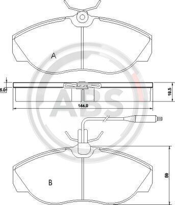 Колодка гальмівна диска OPEL ASTRA/ZAFIRA задній | ABS