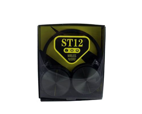 Навушники бездротові bluetooth MHZ ST12 microSD Black