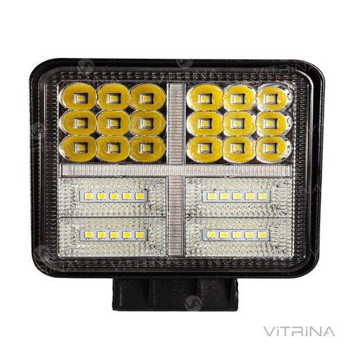 Світлодіодна фара LED (ЛІД) квадратна 48W (+ led х + strobe light) | VTR