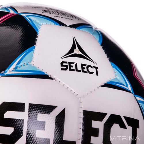 Футбольный мяч №4 Select Brillant Replica new REP-4-WB (PVC 1000, белый-голубой-черный)
