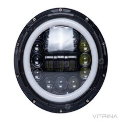 Фара головного світла LED 75 W (ближній + дальній + ходові вогні) 7 дюймів | VTR