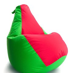 Кресло мешок груша Зелёно-розовый, L 65х85, Оксфорд с внутренним чехлом