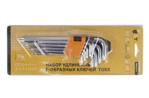 Набор Torx ключей LT - 9 шт. (T10-50 мм) удлиненные | L-AK-T-001U