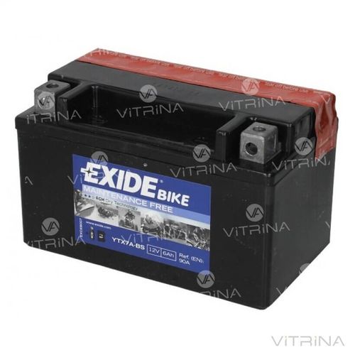 Акумулятор EXIDE 6Ah-12v AGM ETX7A-BS (150х87х93) | L, EN90 (Європа)