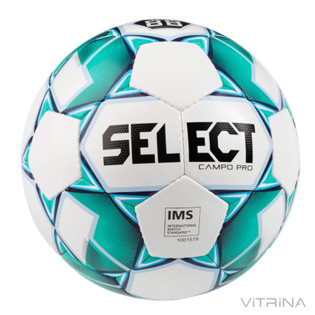 Футбольный мяч №4 Select CAMPO-PRO-4WG (FPUS 1300, белый-зеленый)