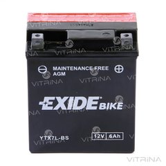 Аккумулятор EXIDE 6Ah-12v AGM ETX7L-BS (113х70х130) |R, EN100 (Европа)