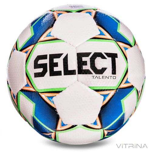 Футбольний м'яч №4 Select Talento WB (FPUS 1400, білий-синій)