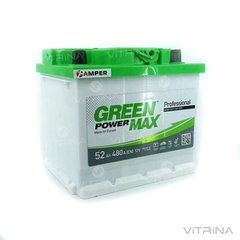 Аккумулятор Green Power Max 52 А.З.Г. со стандартными клеммами | L, EN480 (Азия)