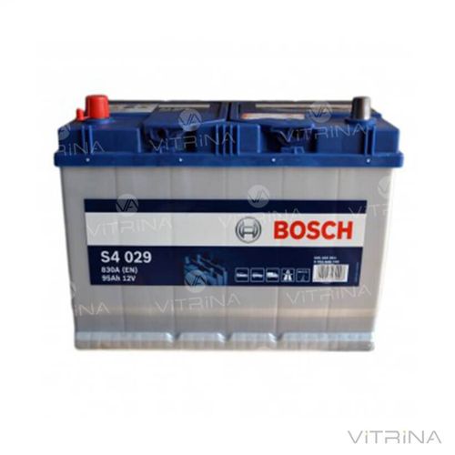 Аккумулятор BOSCH 95Ah-12v S4029 (306x173x225) со стандартными клеммами | L,EN830 (Азия)