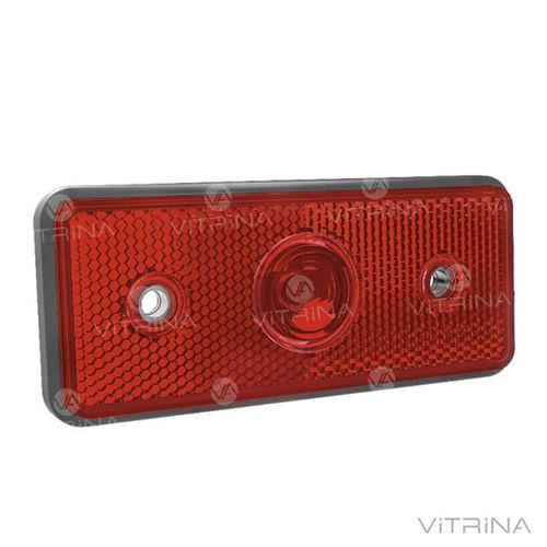 Фонарь задний габаритный со световозвращателем красный без лампы 124х69х51 | ФГС-113 (VTR)