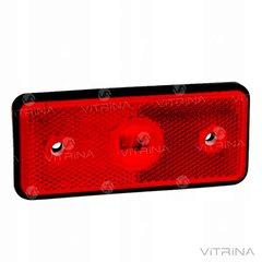 Фонарь задний габаритный со световозвращателем красный 12/24В 124х69х52 | ФГС-114 (VTR)