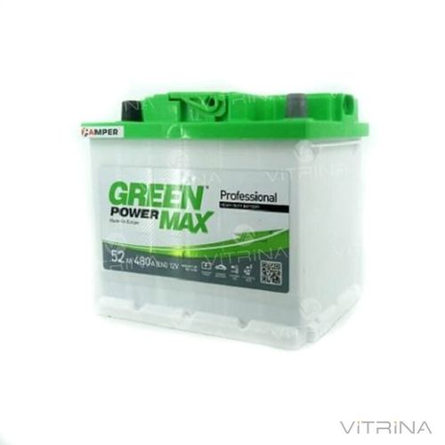 Акумулятор Green Power Max 52 А.З.Е. зі стандартними клемами | R, EN480 (Європа)