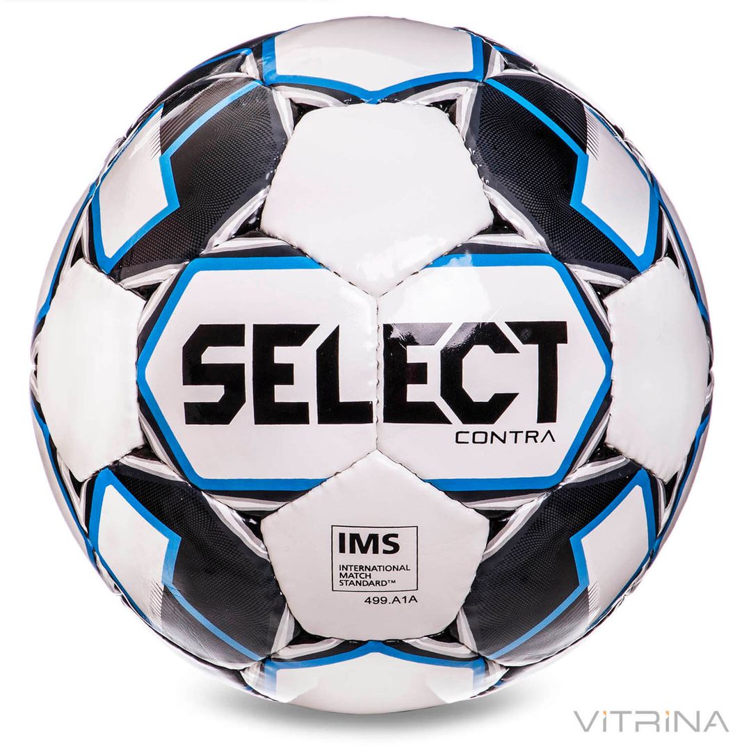 Футбольный мяч профессиональный №5 Select Contra IMS WBK (FPUS 1100, белый-черный)