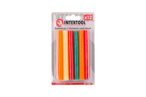 Клеевые стержни Intertool - 11,2 x 100 мм цветные (12 шт.) | RT-1027