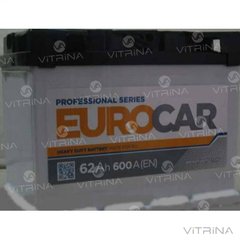 Аккумулятор EUROCar 62 А.З.Г., со стандартными клеммами | L, EN600 (Азия)