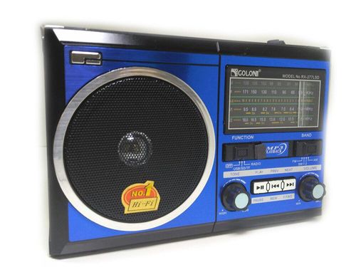 Радио портативная колонка MP3 USB Golon RX-277LSD Solar с солнечной панелью Blue