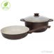 Набор посуды антипригарный Биол - сковорода 240 мм + кастрюля 4 л мокко | M24PC