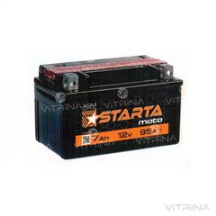 Аккумулятор STARTA AGM 7Ah-12v (YTX7A-BS) со стандартными клеммами | EN95 (Европа)