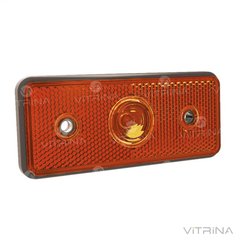Ліхтар бічний габаритний зі световозвращателем помаранчевий без лампи 115х50х48 | ФГС-128 (VTR)