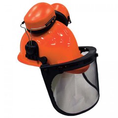 Шлем защитный с щитком и наушниками | JS-202