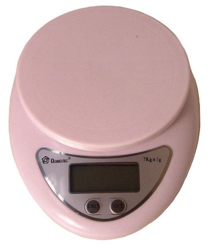 Весы кухонные с чашей Domotec ACS-126, розовый