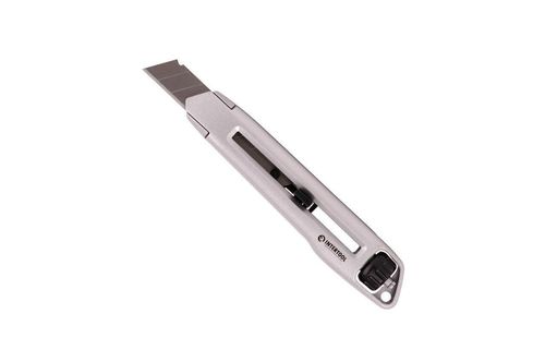 Нож Intertool - 18 мм двойной фиксатор, металлический | HT-0512
