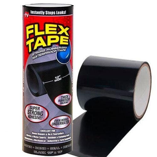 Водонепроникна стрічка скотч Flex Tape 5517, 30 см Чорна