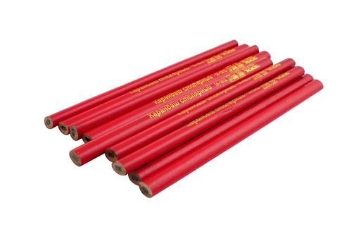Олівець Mastertool - столярний 176 мм (12 шт.) Червоний | 14-1812