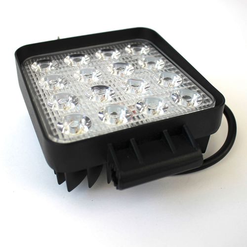 Світлодіодна фара LED (ЛІД) квадратна 48W, 16 ламп 10/30V 6000K | VTR