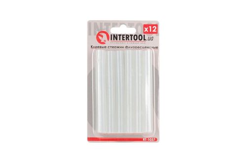 Клейові стрижні Intertool - 11,2 x 100 мм флуоресцентні (12 шт.) | RT-1037