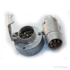 Вилка + розетка фаркопа для прицепа ПС-300, МТЗ | (12-24V) (VTR)