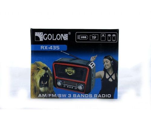 Портативна колонка радіоприймач MP3 Golon RX-435 Red