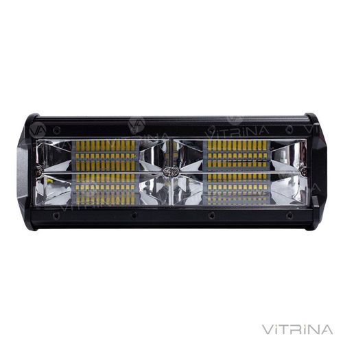 Светодиодная фара LED (ЛЕД) прямоугольная 144W 6000K (48 диодов) (24см х 8см х 6см) | VTR