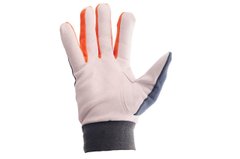 Перчатки рабочие кожаные комбинированные утепленные 10 Intertool | SP-0011