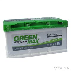 Аккумулятор Green Power Max 95 А.З.Е. со стандартными клеммами | R, EN850 (Европа)